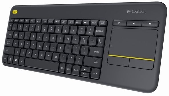 Logitech K400 Plus tastatur med touchpad, sort
