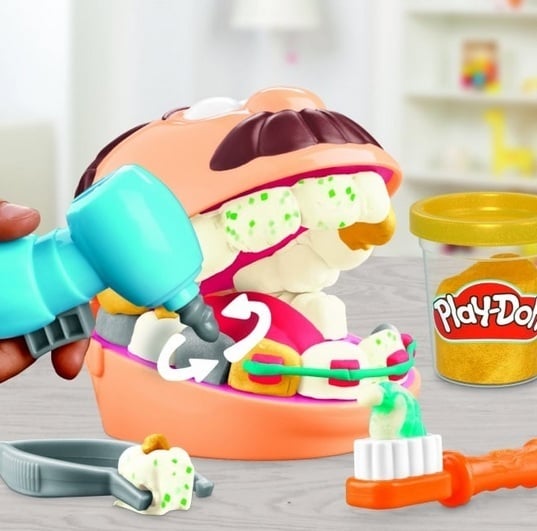 PLAY-DOH Drill N Fill plastmodelvoks tandlægesæt