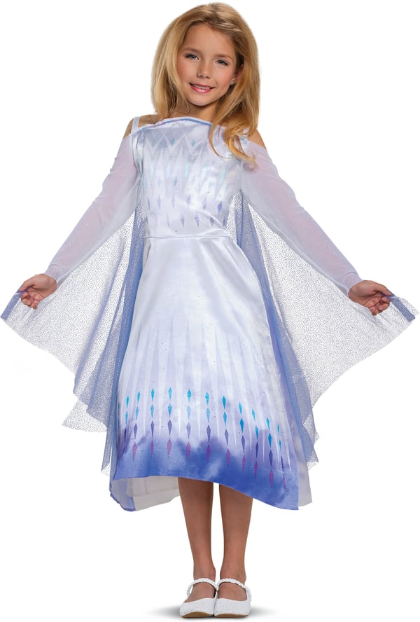 Snedronningen Frozen Elsa Classic -kostume, 7-8 år, 124-135 cm.