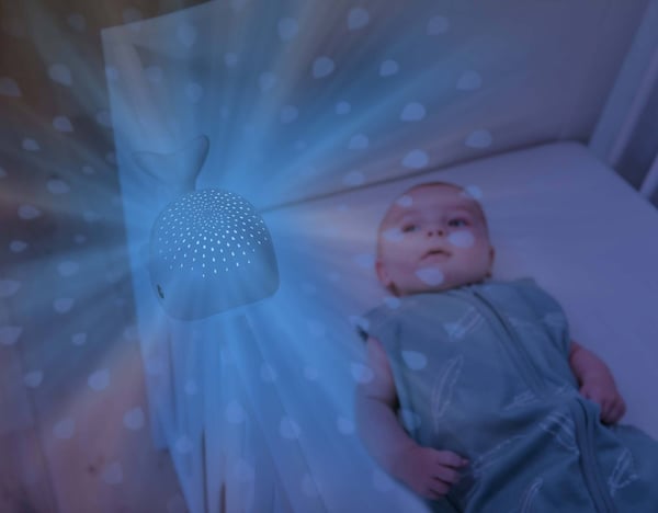 Zazu Wally hvalprojektor natlampe, grå