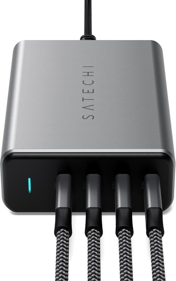 Satechi 165W GaN PD oplader 4-port USB-C strømforsyning