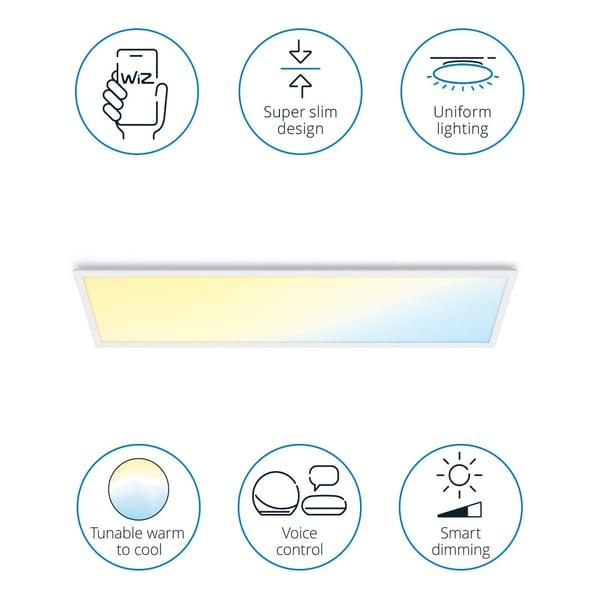 WiZ smart LED-panel, hvid, 30 x 120 cm