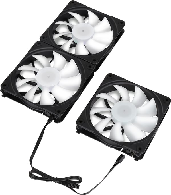 Blackstorm Luna UF120 ARGB PWM -fläktpaket, svart, 120 mm, 3 st paket