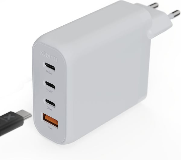 Xtorm XEC140 GaN² Ultra 140 W nätadapter, USB-C / A
