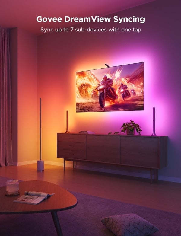 Govee TV-baggrundsbelysning 3 Lite LED-strips, til 40 - 50" TV-apparater