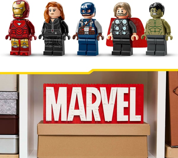 LEGO Superhelte Marvel 76313 – MARVEL-logo og minifigurer