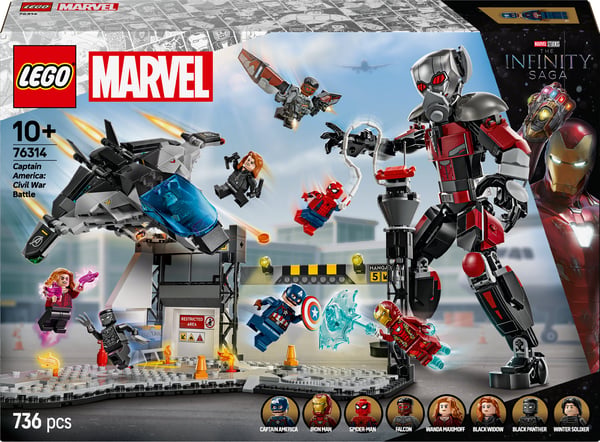 LEGO Superhelte Marvel 76314 – Captain America: Civil War Actionkamp