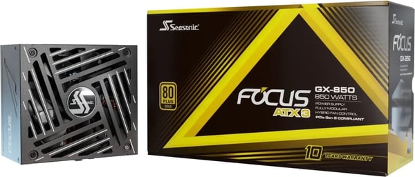 Seasonic FOCUS GX-850 ATX 3.1 (2024) -strømforsyning, sort, 850 W