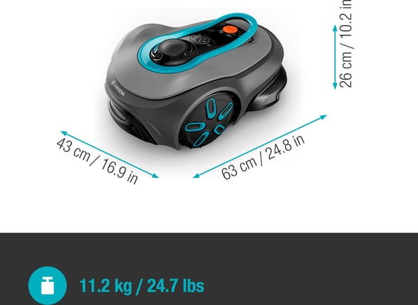 Gardena Smart Sileno Free 1000 robotgräsklippare, trådlöst gränsstaket