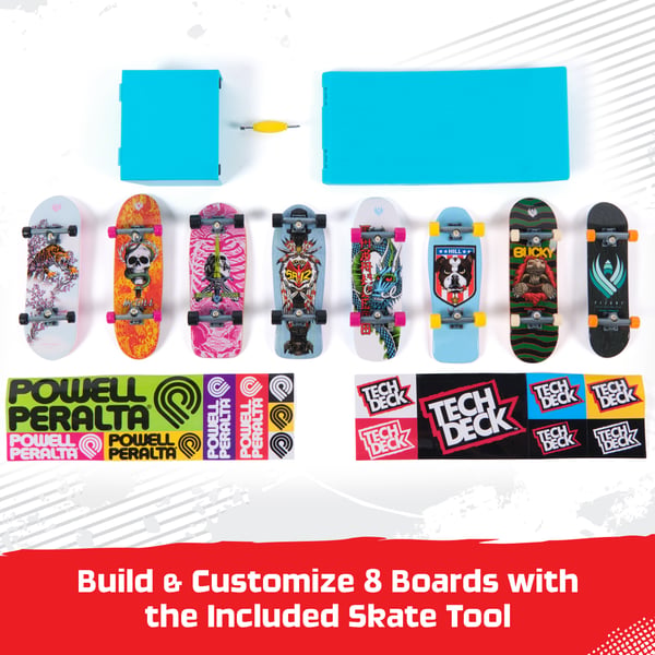 Tech Deck Retro Neon, fingerskateboardsset, 8 st
