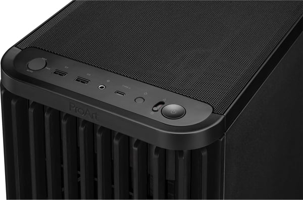 Asus PROART PA401 WOOD METAL PWM BLACK ATX-chassi, svart