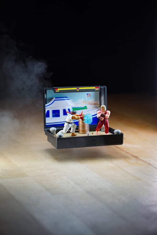 Konsolhjältar Mega Drive Street Fighter diorama