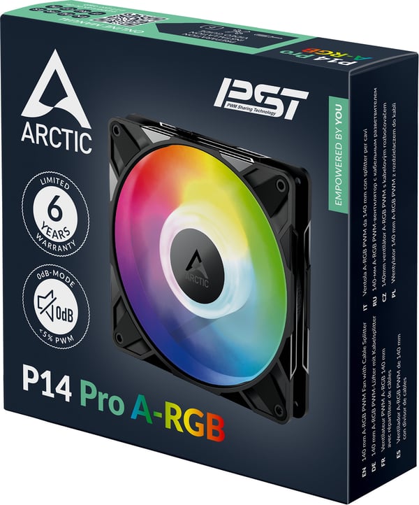 ARCTIC P14 Pro A-RGB fläkt, svart