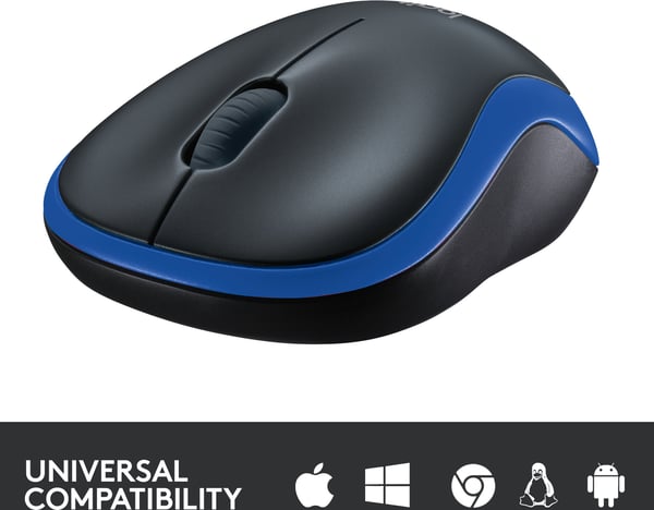 Logitech M185 -mus, blå