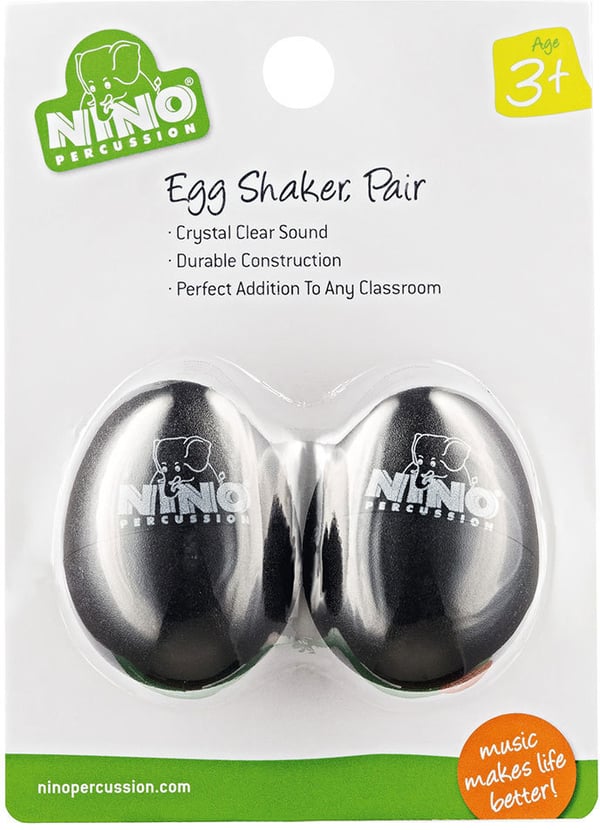 Nino Percussion NINO540BK-2 Æg Maracas, par, sort Nino Percussion NINO540BK-2 Æg Maracas, par, sort