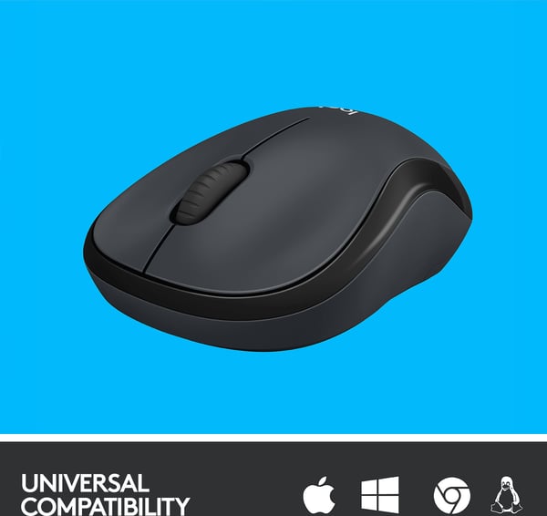 Logitech M220 Silent -mus, kolgrå