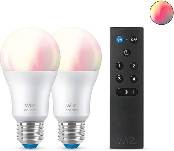 WiZ Smart LED-lampe, 2-pak og fjernbetjening