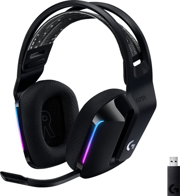Logitech G733 Lightspeed trådløse gaming headset, sort