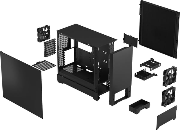Fractal Design Pop Silent Svart Solid ATX-chassi, svart