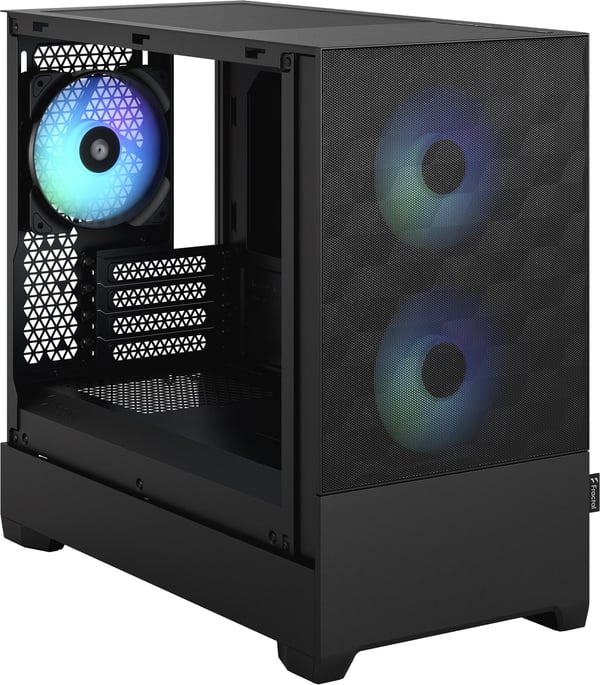 Fractal Design Pop Mini Air RGB Sort TG Mini-ITX-kabinet med vindue, sort