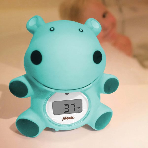 Alecto Baby Hippo termometer, vand- og lufttemperatur