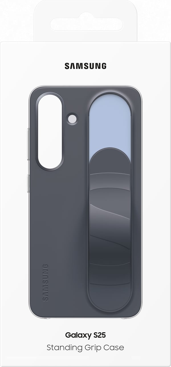 Samsung Galaxy S25 Stående Grip beskyttelsesskal, sort / blå