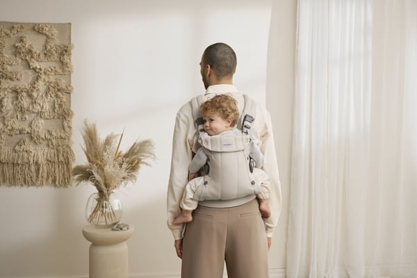 BabyBjörn Harmony Woven Mélange bärsele, ljus beige