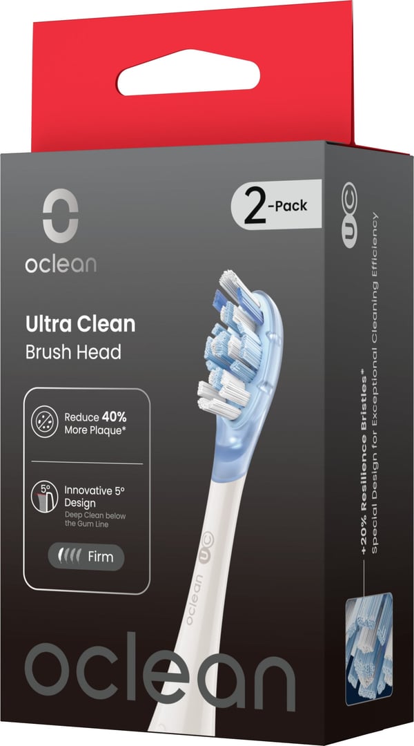 Oclean Ultra Clean borsthuvuden, 2 st, vit