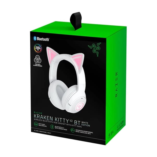 Razer Kraken Kitty V2 Bluetooth gaming-headset, vit