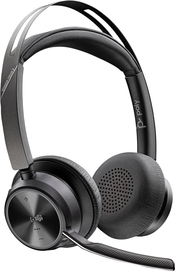 Poly Voyager Focus 2 - Bluetooth-hörlurar med mikrofon, Microsoft Teams-certifierad (9T9J4AA)