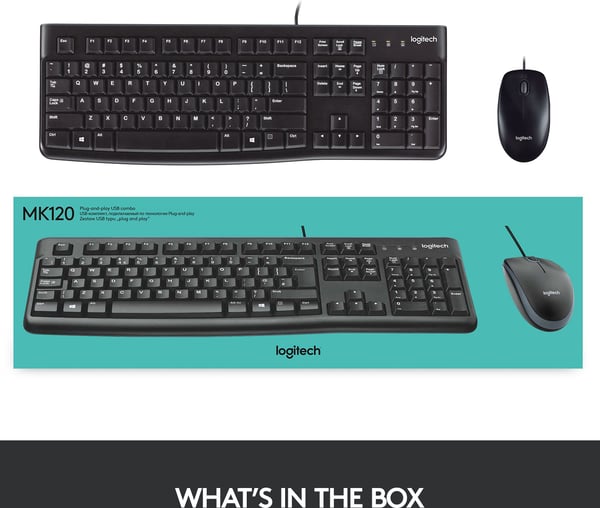 Logitech MK120 -tastatur og mus