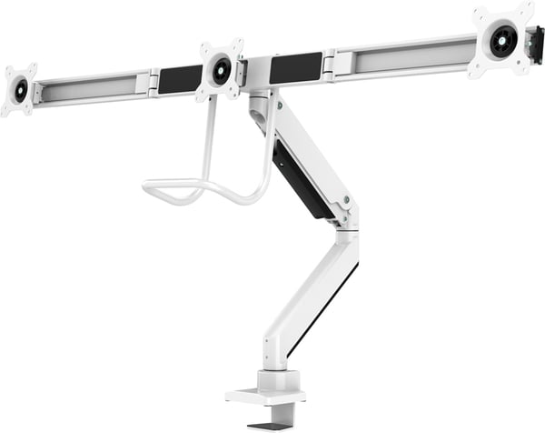 Neomounts NM-D775DX3 -monitorarm för tre skärmar, vit