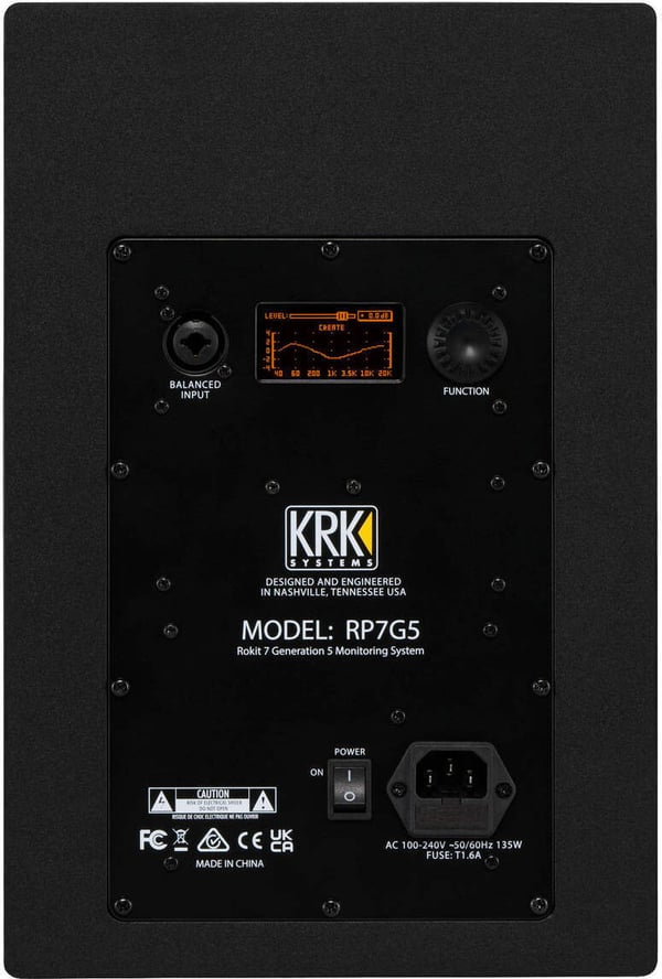 KRK RoKit RP7 G5 aktivmonitor, sort, 1 stk