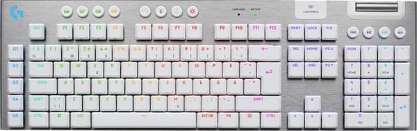 Logitech G915 X LIGHTSPEED - lavprofil gaming tastatur, Tactile switches, hvid