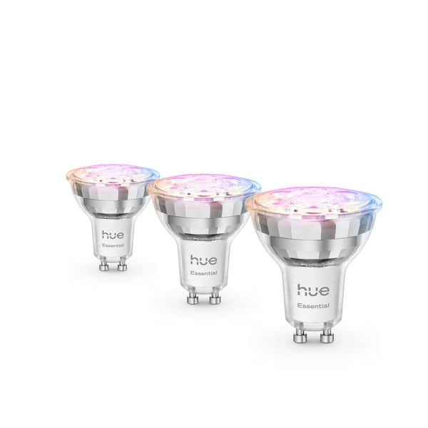 Philips Hue Essential smart spotlampa, White and color ambiance, GU10, 345 lm, 3-pack