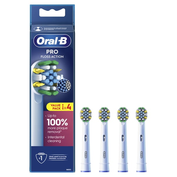 Oral-B Pro FlossAction -ersättningsborstar, 4 st