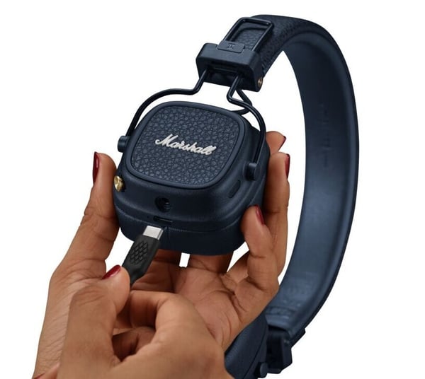 Marshall Major V -Bluetooth-hörlurar, Midnatt Blå