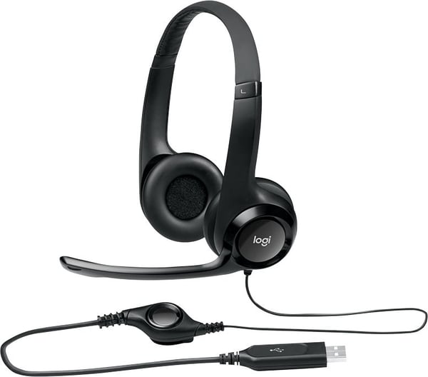 Logitech H390 headsetmikrofon, sort