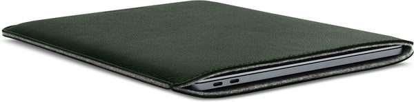 Woolnut læderærme - beskyttelsesetui til 13" MacBook Pro & Air, grøn