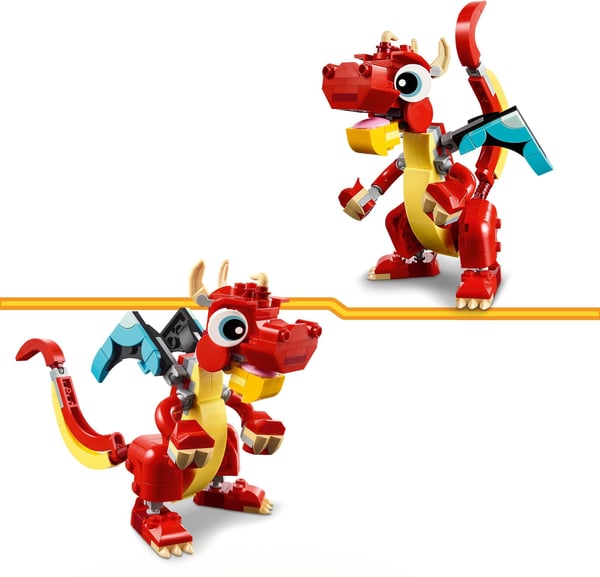 LEGO Creator Röd drake 3-i-1-djurlekset 31145