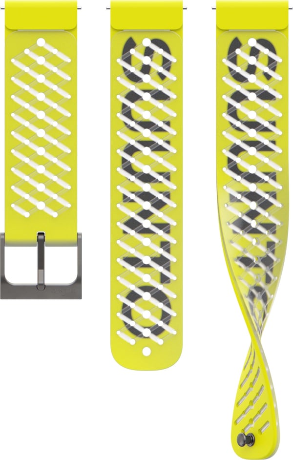 Suunto Athletic 5 -silikonarmband 22 mm, Lemon Yellow