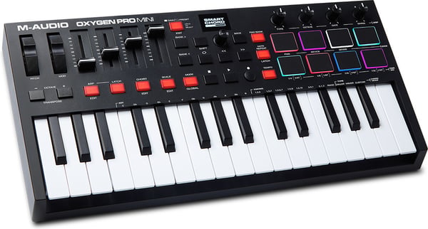 M-Audio Oxygen Pro Mini -MIDI-klaviatur, 32 tangenter