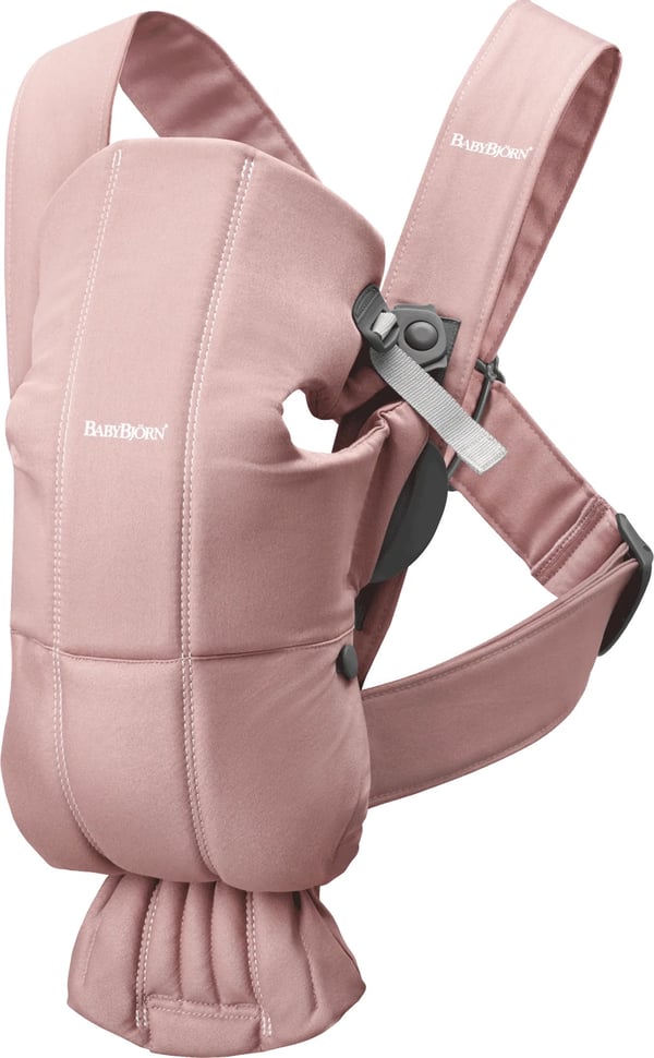 BabyBjörn Mini Woven bæreslynge, støvet rosa