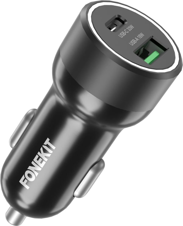 FoneKit Travel 51W, USB-C + USB-A biladapter