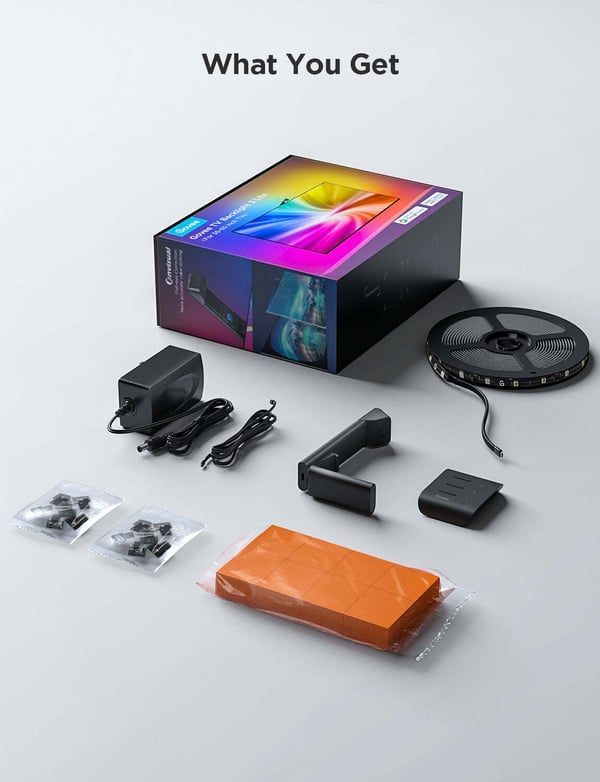 Govee TV Baggrundsbelysning 3 Lite - LED-lysslynge til 55 - 65" tv-apparater