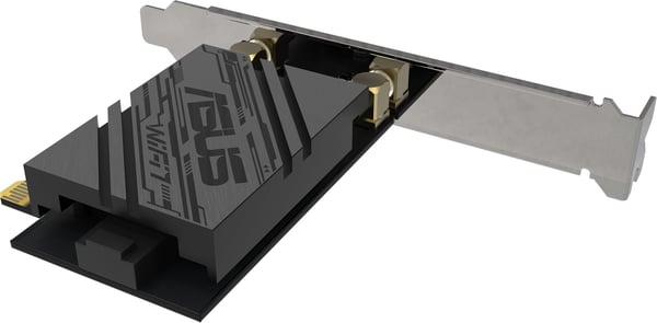 Asus PCE-BE92BT Tri-band PCI-E-WiFi 7-adapter och Bluetooth 5.4-adapter