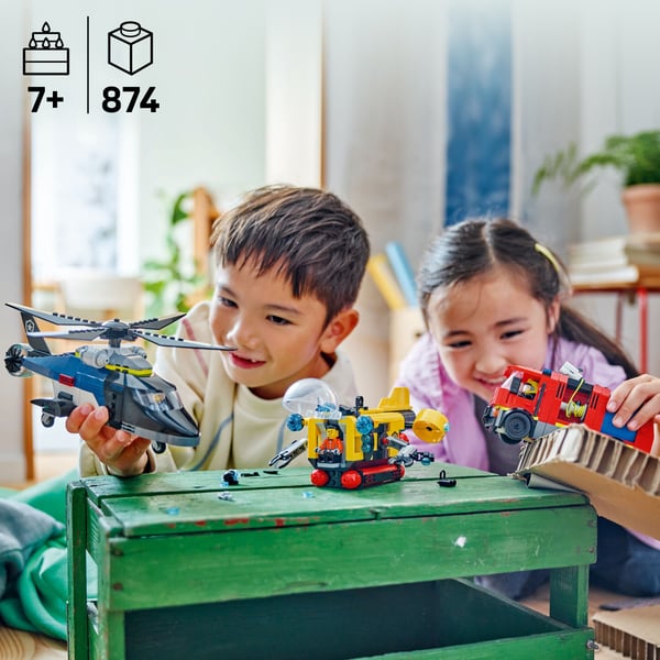 LEGO City 60462 – Helikopter, brandbil og ubåd sammen