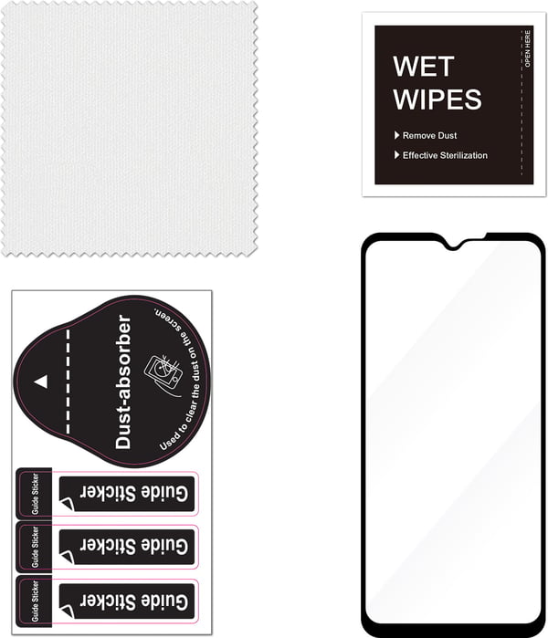 FoneKit Full Cover -skyddsglas, Samsung Galaxy XCover7, svart