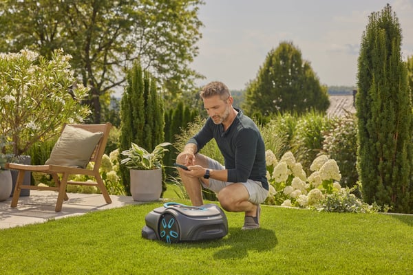 Gardena Smart Sileno Free 1000 robotgräsklippare, trådlöst gränsstaket