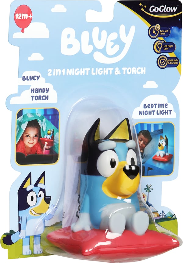 Bluey GoGlow Buddy 2-i-1 natlampe og lommelygte